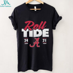Official Alabama Crimson Tide vs. Georgia Bulldogs Roll Tide Score 24 21 T Shirt