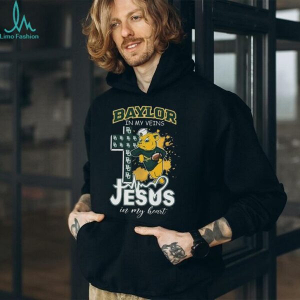 Official Baylor Bears Mascot In My Veins Jesus In My Heart 2025 Shirt