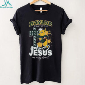 Official Baylor Bears Mascot In My Veins Jesus In My Heart 2025 Shirt