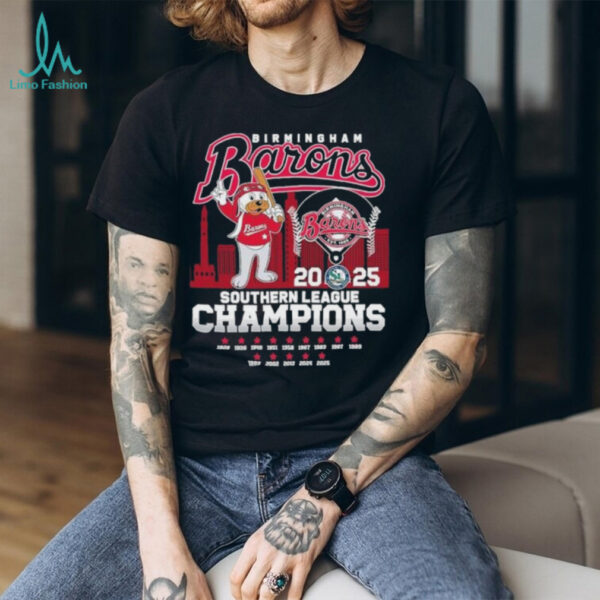 Official Birmingham Barons Mascot 2025 Southern League Champions Shirt