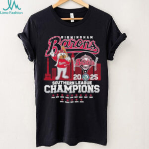 Official Birmingham Barons Mascot 2025 Southern League Champions Shirt