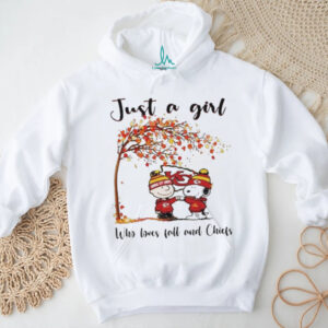 Official Charlie Brown And Snoopy Just A Girl Who Loves Fall And Kansas City Chiefs 2025 Shirt