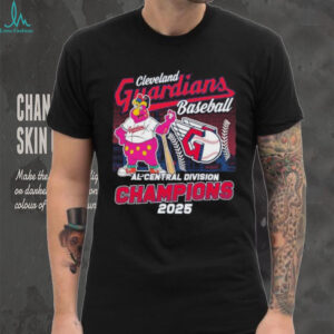 Official Cleveland Guardians Mascot 2025 AL Central Division Champions T Shirt