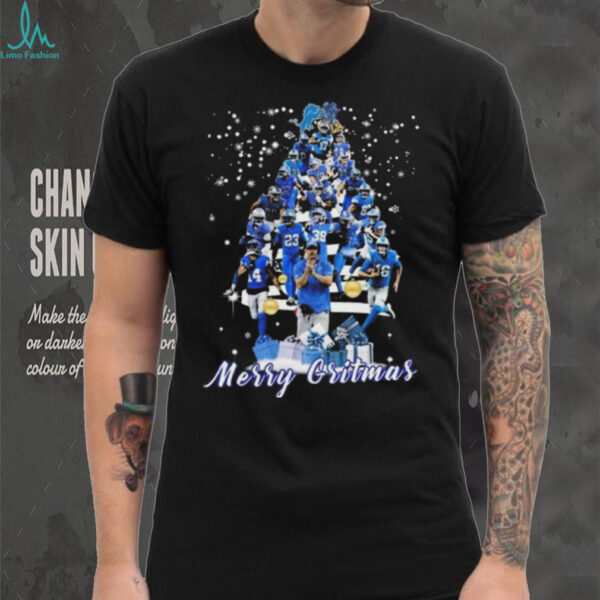 Official Detroit Lions Merry Gritmas Merry Christmas Tree 2025 Shirt