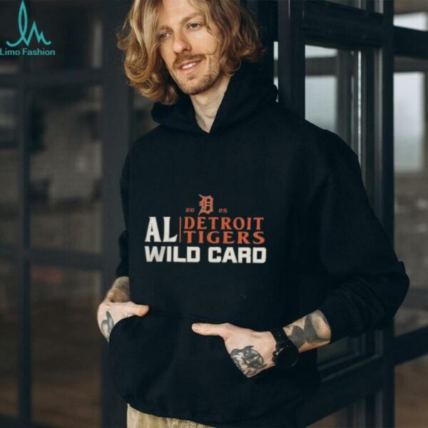 Official Detroit Tigers 2025 AL Wild Card Postseason Celebration Shirt