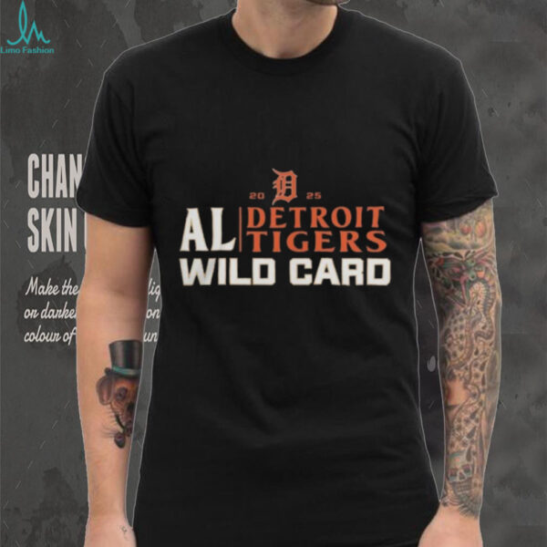 Official Detroit Tigers 2025 AL Wild Card Postseason Celebration Shirt