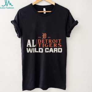 Official Detroit Tigers 2025 AL Wild Card Postseason Celebration Shirt