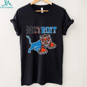 Official Detroit Tigers And Detroit Lions Mix Mascot 2025 Shirt