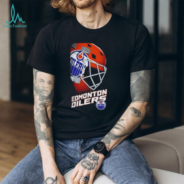 Official Edmonton Oilers 2025 NHL Hockey helmet graphic shirt
