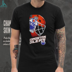 Official Edmonton Oilers 2025 NHL Hockey helmet graphic shirt