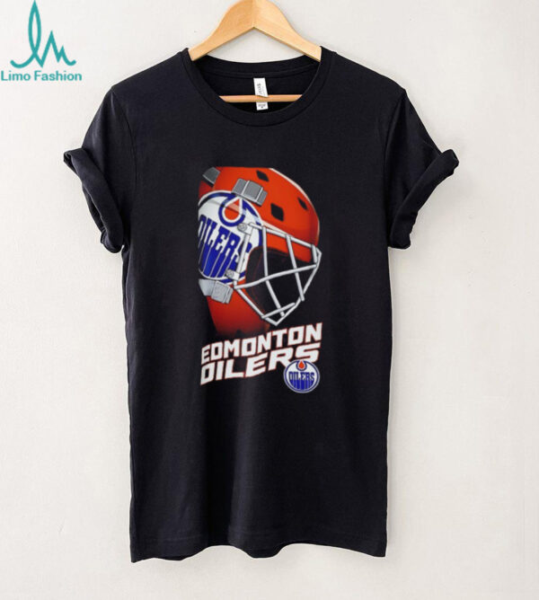 Official Edmonton Oilers 2025 NHL Hockey helmet graphic shirt