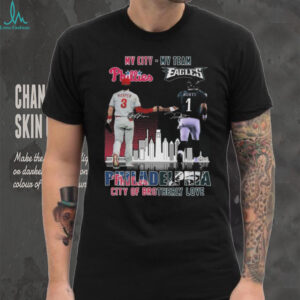 Official Harper And Hurts My City My Team Philadelphia City Of brotherly Love Signatures 2025 Shirt