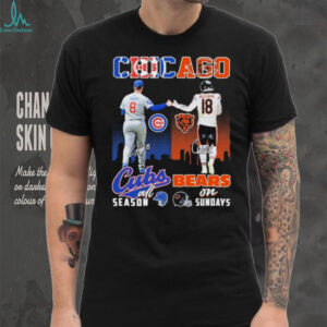 Official Ian Happ X Caleb Williams Chicago Cubs All Season Chicago Bears On Sundays Signatures T shirts