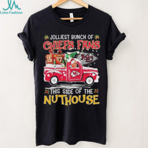 Official Jolliest Bunch Of Kansas City Chiefs Fans This Side Of The Nuthouse Merry Christmas 2025 Shirt