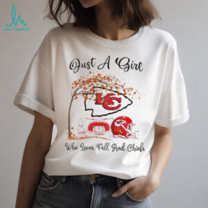 Official Just A Girl Who Loves Fall And Kansas City Chiefs Stadium And Helmet 2025 Shirt