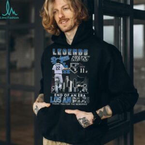 Official Los Angeles Dodgers Los Angeles Kings Legends End Of An Era Thank You For The Memories Signatures Shirt