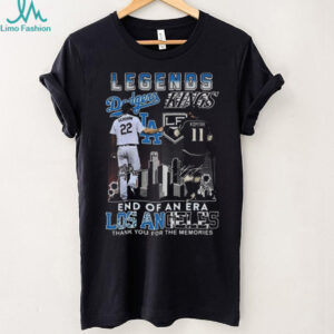 Official Los Angeles Dodgers Los Angeles Kings Legends End Of An Era Thank You For The Memories Signatures Shirt