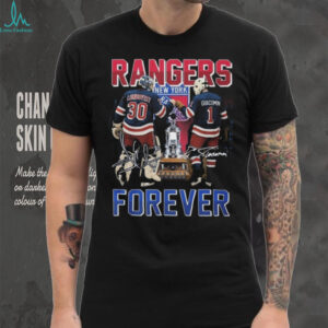 Official Lundqvist And Giacomin New York Rangers Forever Signatures Shirt