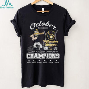 Official Milwaukee Brewers Mascot October Postseason 2025 NL Central Champions 2011 2925 Shirt