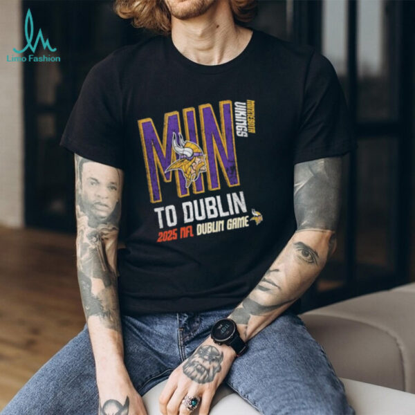 Official Minnesota Vikings To Dublin Ireland 2025 NFL Dublin Game T Shirt