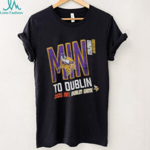 Official Minnesota Vikings To Dublin Ireland 2025 NFL Dublin Game T Shirt
