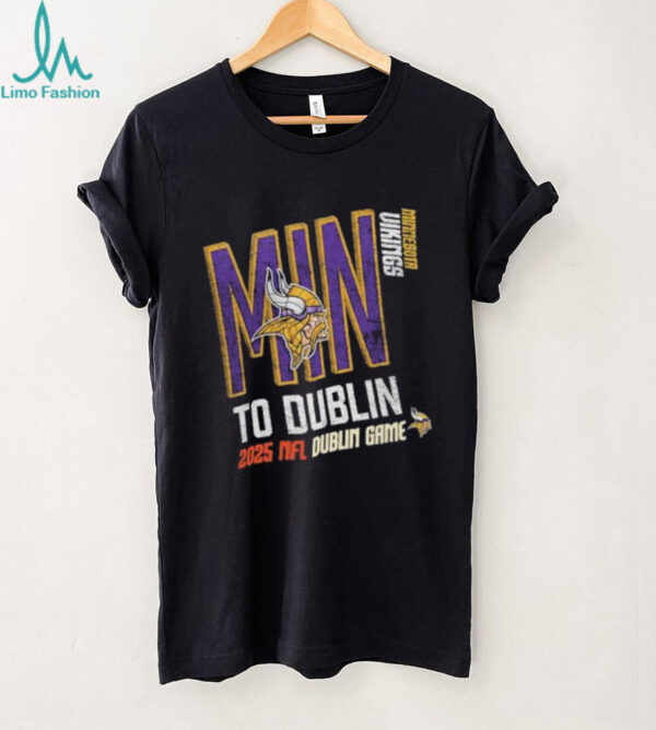 Official Minnesota Vikings To Dublin Ireland 2025 NFL Dublin Game T Shirt