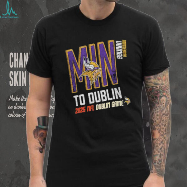 Official Minnesota Vikings To Dublin Ireland 2025 NFL Dublin Game T Shirt
