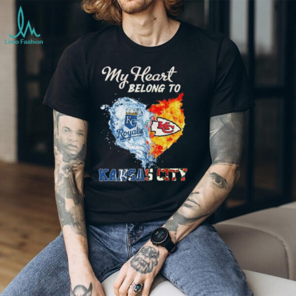 Official My Heart Belong To Kansas City Royals X Kansas City Chiefs 2025 Shirt