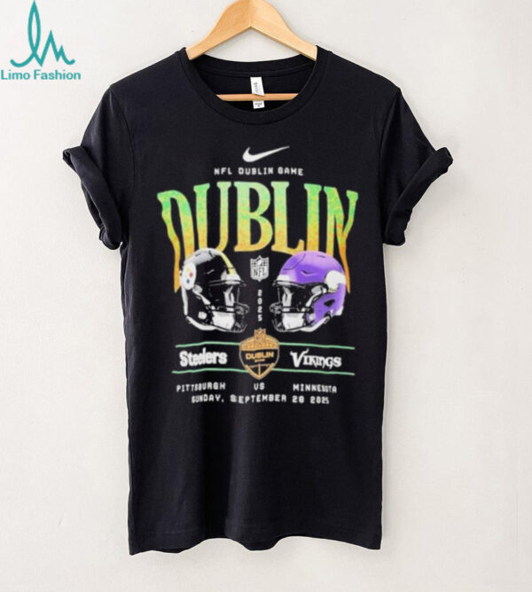Official Nike NFL Dublin Game Ireland Pittsburgh Steelers Vs Minnesota Vikings Shirt