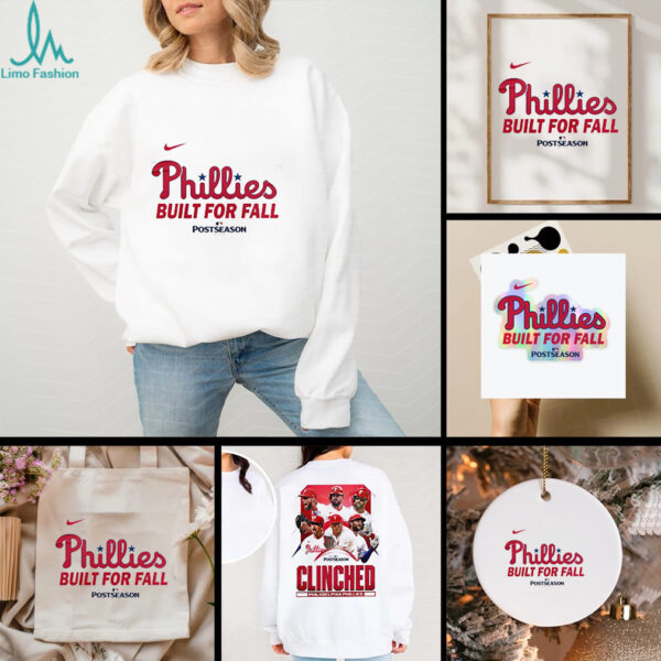 Official Philadelphia Phillies Built For Fall 2025 MLB Postseason 2 sided shirt