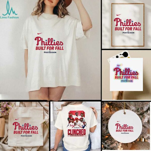 Official Philadelphia Phillies Built For Fall 2025 MLB Postseason 2 sided shirt