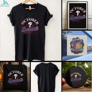 Official Philadelphia Phillies October 2025 MLB Postseason 2 sided shirt