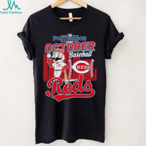 Official Postseason 2025 October Baseball Cincinnati Reds Mascot Shirt