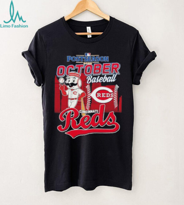 Official Postseason 2025 October Baseball Cincinnati Reds Mascot Shirt