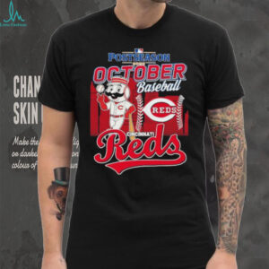 Official Postseason 2025 October Baseball Cincinnati Reds Mascot Shirt