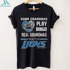 Official Some Grandmas Play Bingo Real Grandmas Watch Detroit Lions Diamond Heart 2025 Shirt