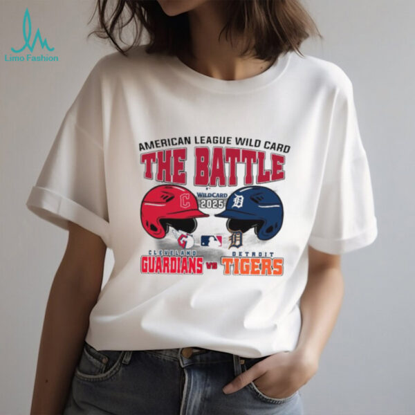 Official The Battle Cleveland Guardians Vs Detroit Tigers 2025 MLB AL Wild Card Matchup T Shirt