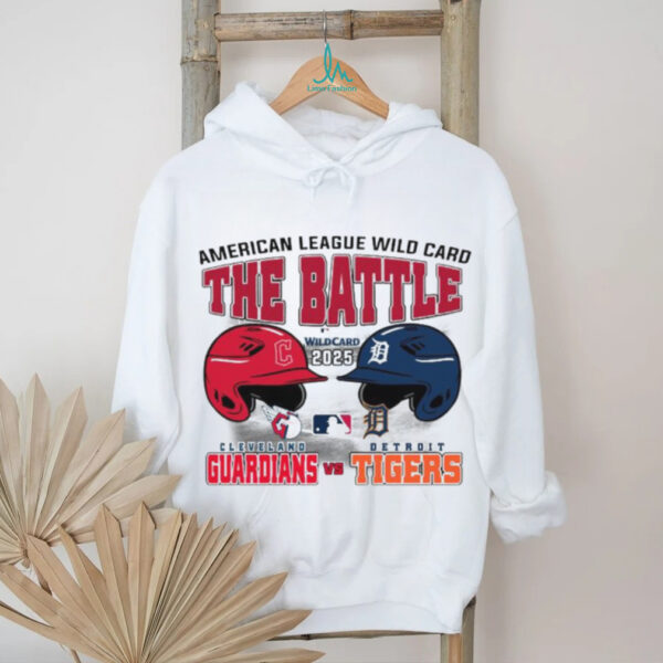 Official The Battle Cleveland Guardians Vs Detroit Tigers 2025 MLB AL Wild Card Matchup T Shirt