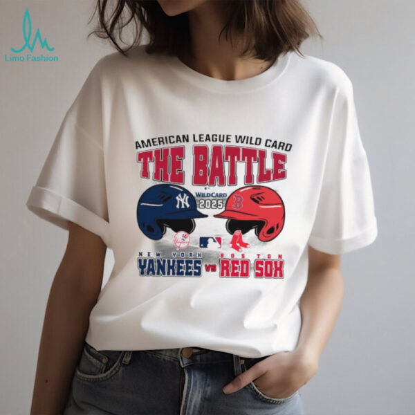 Official The Battle New York Yankees Vs Boston Red Sox 2025 MLB AL Wild Card Matchup T Shirt