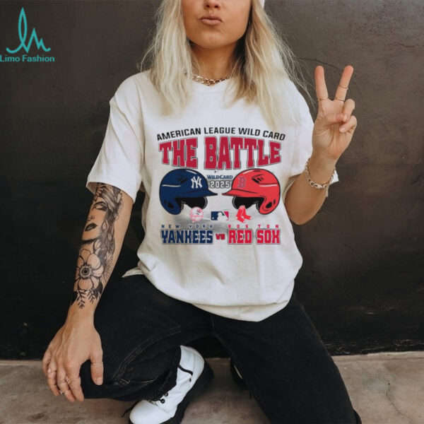 Official The Battle New York Yankees Vs Boston Red Sox 2025 MLB AL Wild Card Matchup T Shirt