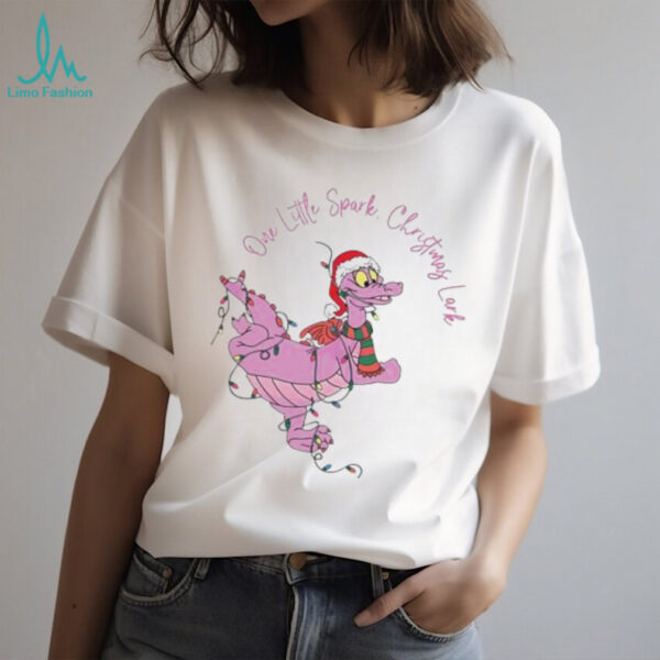 One Little Spark Figment Christmas Disney Epcot Purple Dragon shirt