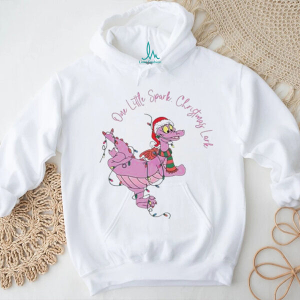One Little Spark Figment Christmas Disney Epcot Purple Dragon shirt