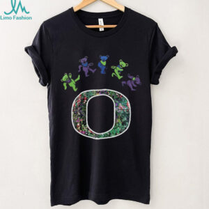 Oregon Ducks x Grateful Dead night 2025 bears logo shirt