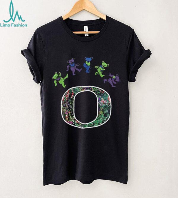 Oregon Ducks x Grateful Dead night 2025 bears logo shirt
