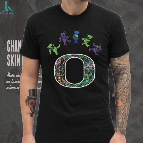 Oregon Ducks x Grateful Dead night 2025 bears logo shirt