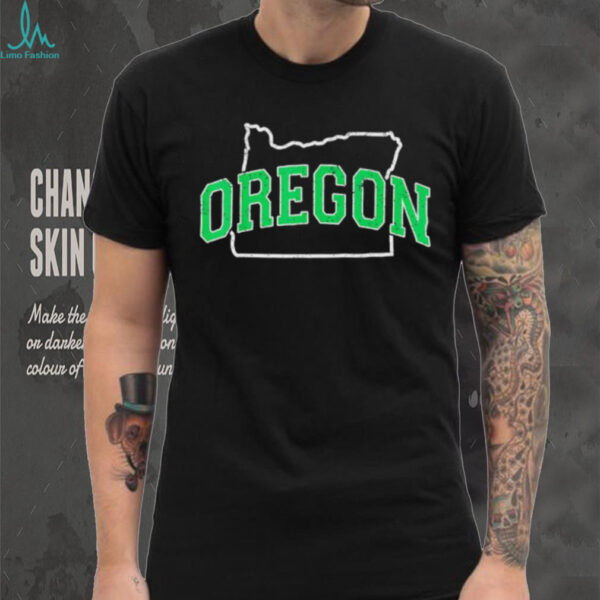 Oregon map green as Oregon Ducks shirt