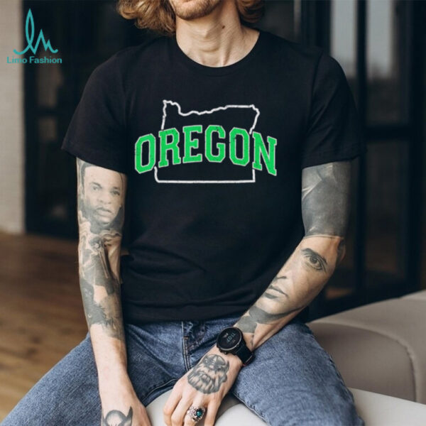 Oregon map green as Oregon Ducks shirt