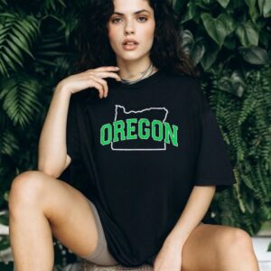 Oregon map green as Oregon Ducks shirt