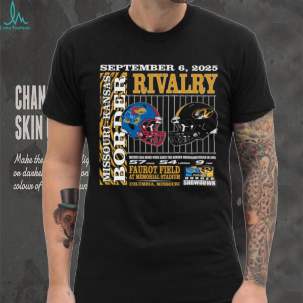 Original Mizzou Tiger Vs Kansas Jayhawks Rivalry TIger Stripe Football Game Day Sep 6 2025 T Shirt