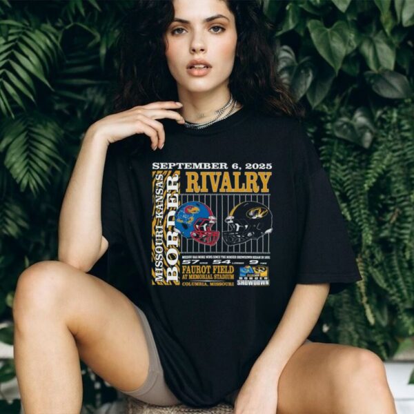 Original Mizzou Tiger Vs Kansas Jayhawks Rivalry TIger Stripe Football Game Day Sep 6 2025 T Shirt